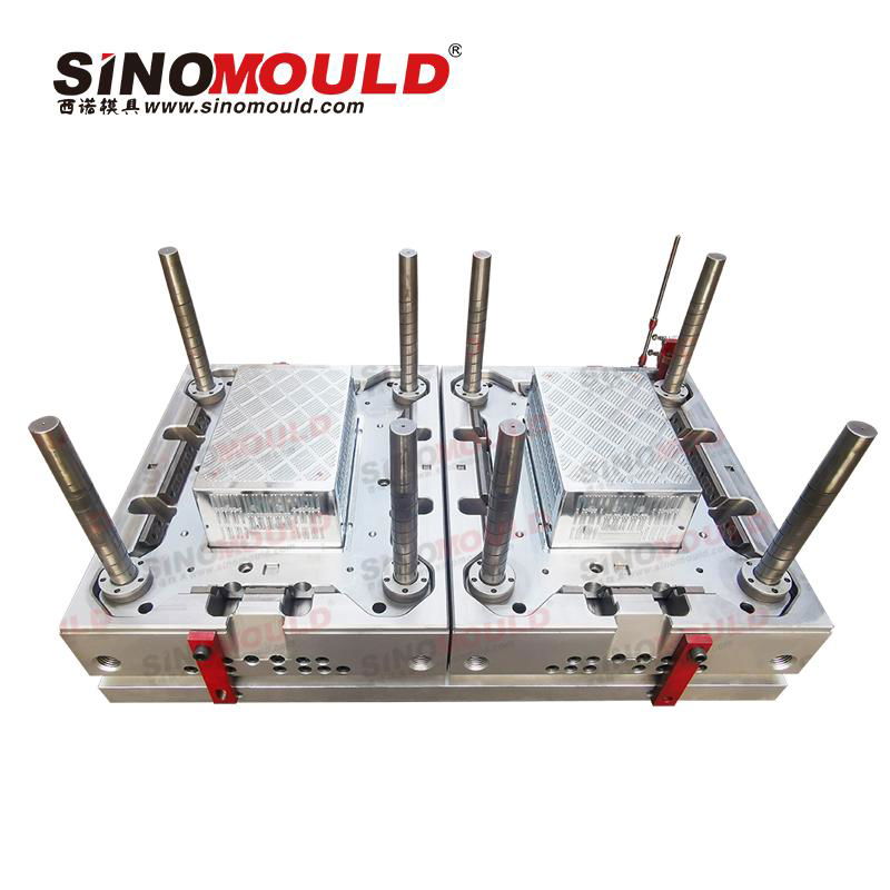 2 cavity plastic crate mould 3