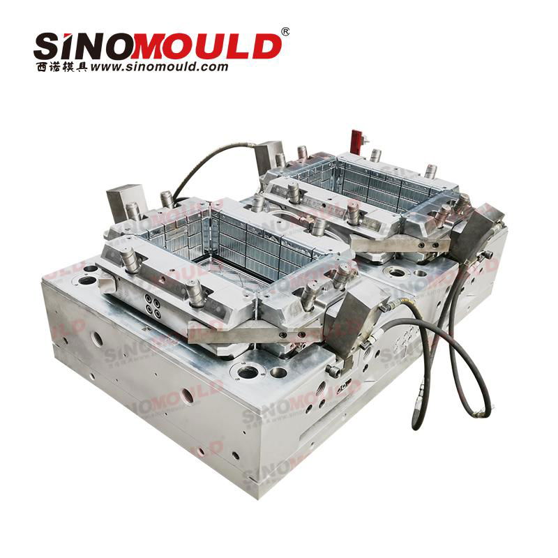 2 cavity plastic crate mould 4