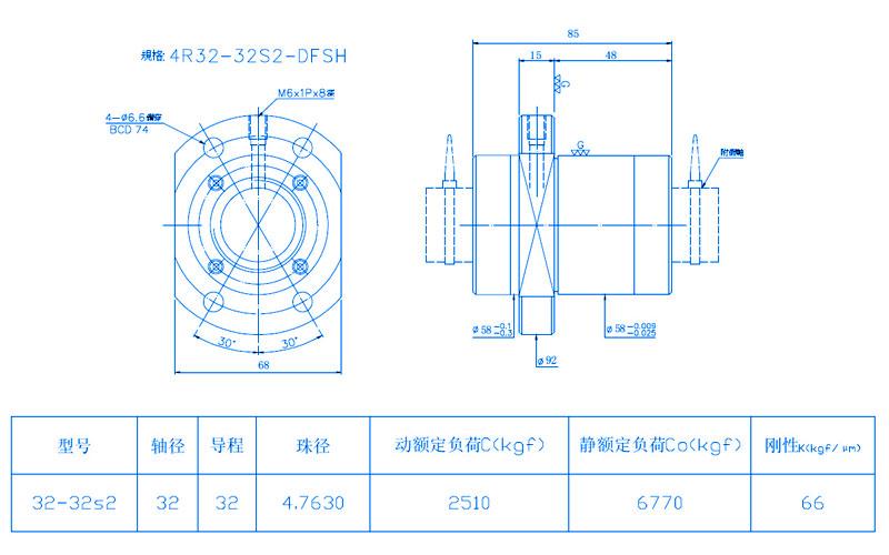 原裝HIWIN滾珠絲杠端循環螺母R20-20S2-DFSH 3