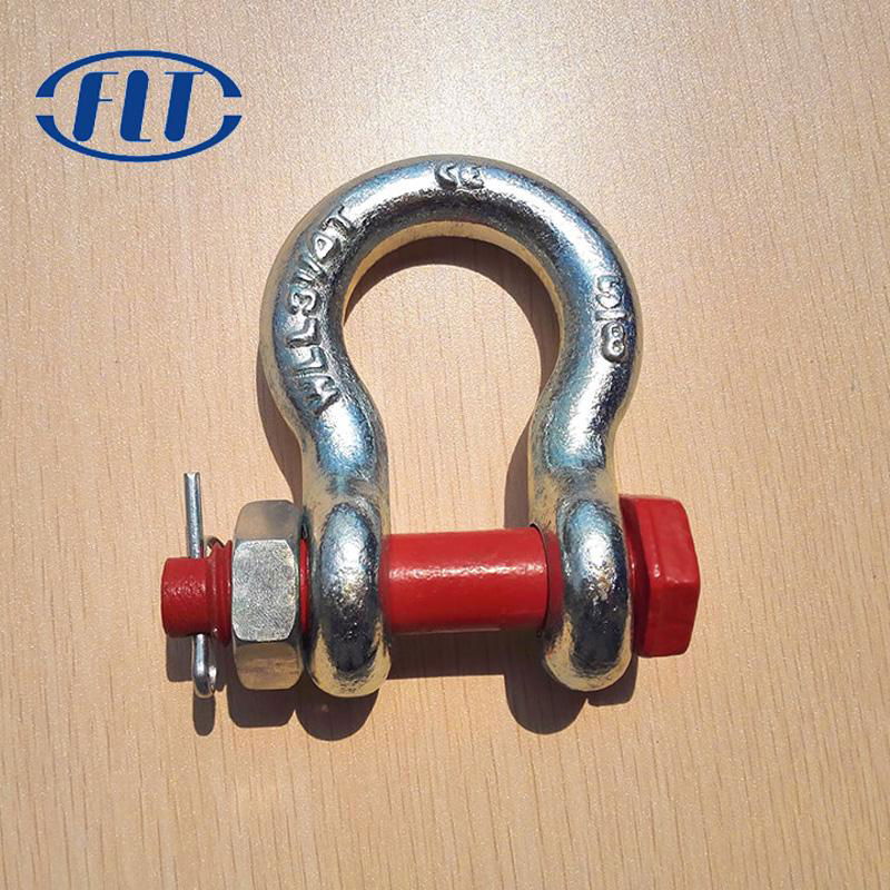 US Type Drop Forged Galvanized G2130 Bow Shackle 5