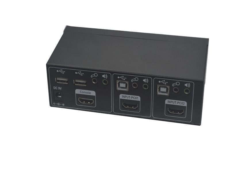 颢亚2进1出2口桌面式4K HDMI USB2.0 KVM切换器  2