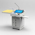 Steel Plastic Digital Lectern Elearning Podium Multimedia Rostrum