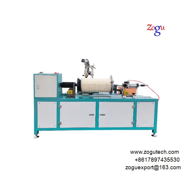 Horizontal wire winding and gluing machine