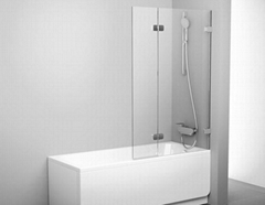 Two Part Bathtub Panel With a Movable Section