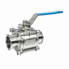 SS304 3PC clamp ball valve