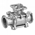 SS304 3PC clamp ball valve 2