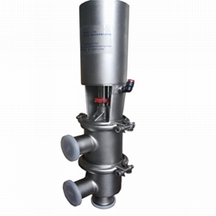 Stainless steel sanitary grade pneumatic directional valve with two position thr