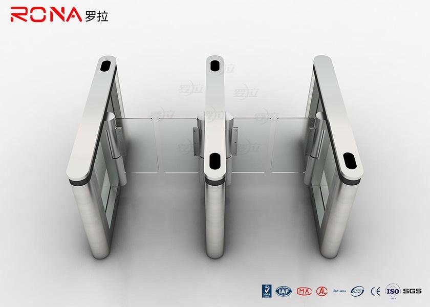 SUS 304 Access Control System High Speed Swing Turnstile Gate At Office Building