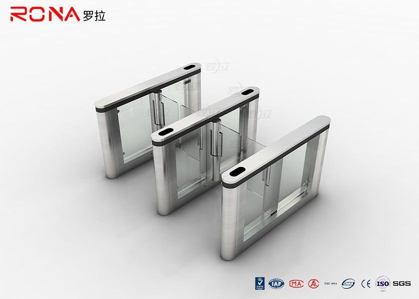SUS 304 Access Control System High Speed Swing Turnstile Gate At Office Building 2