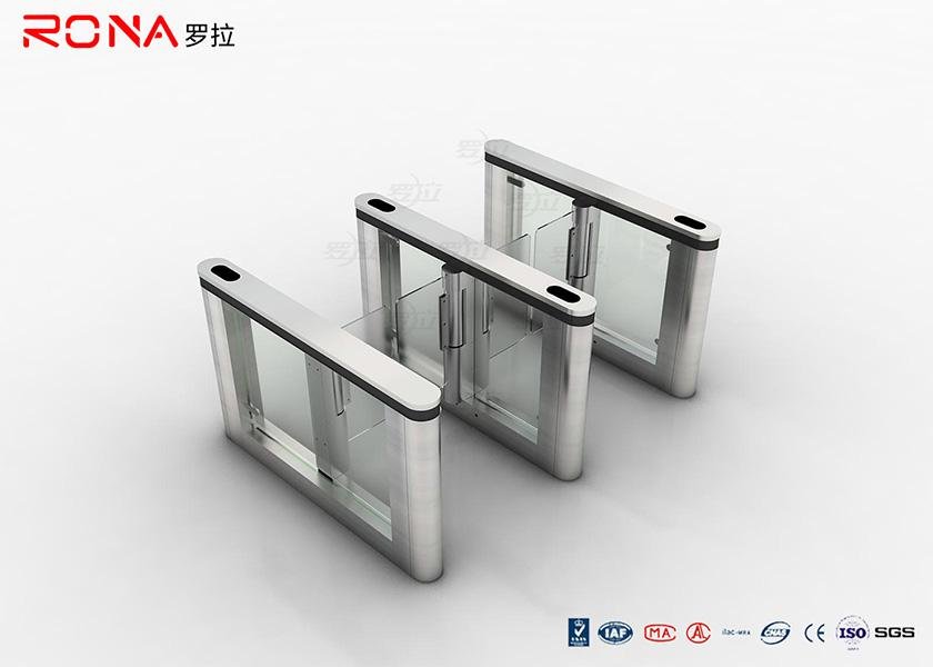 SUS 304 Access Control System High Speed Swing Turnstile Gate At Office Building 3