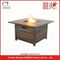 square LPG fire pit table