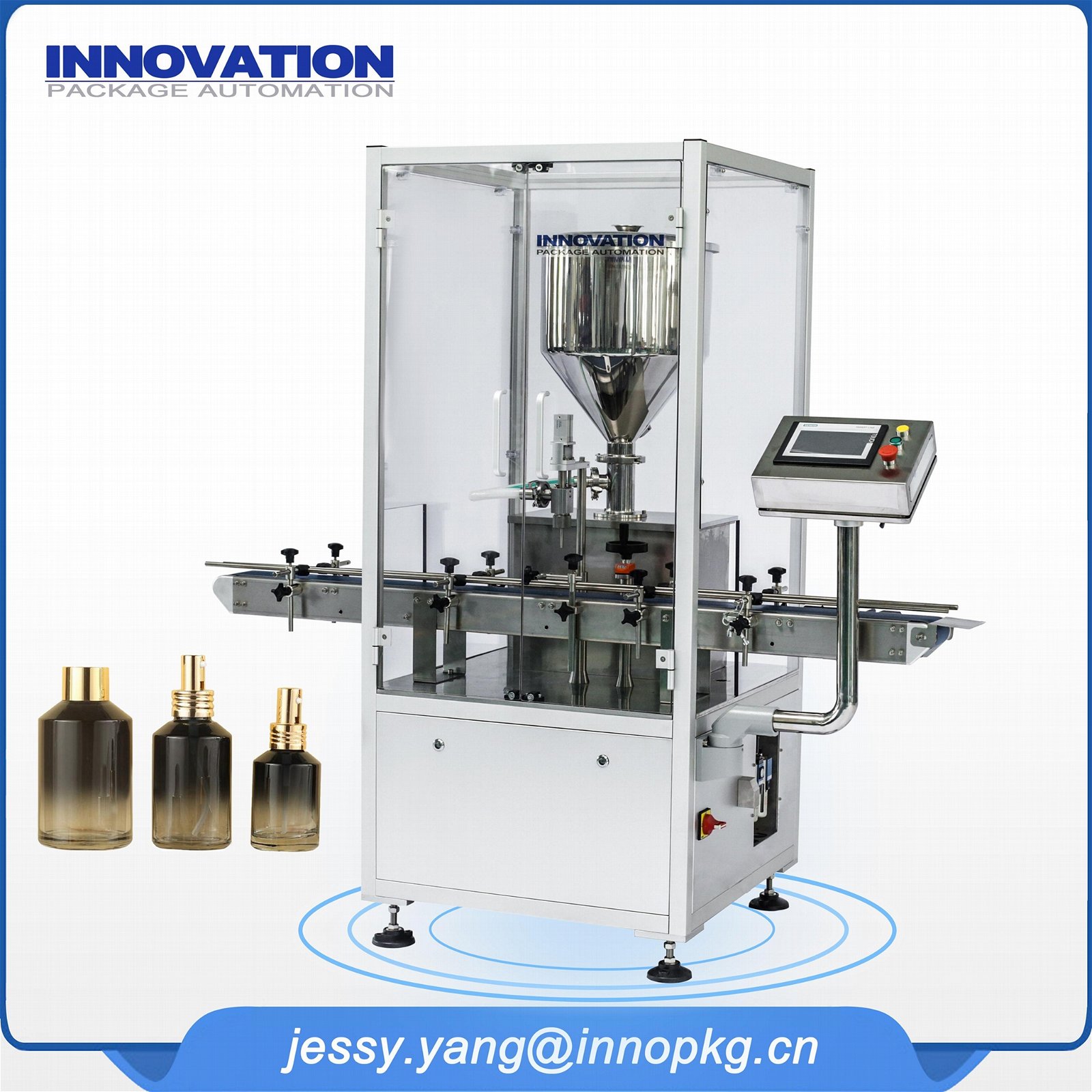 Automatic cosmetic cream and lotion liquid filling machine  5