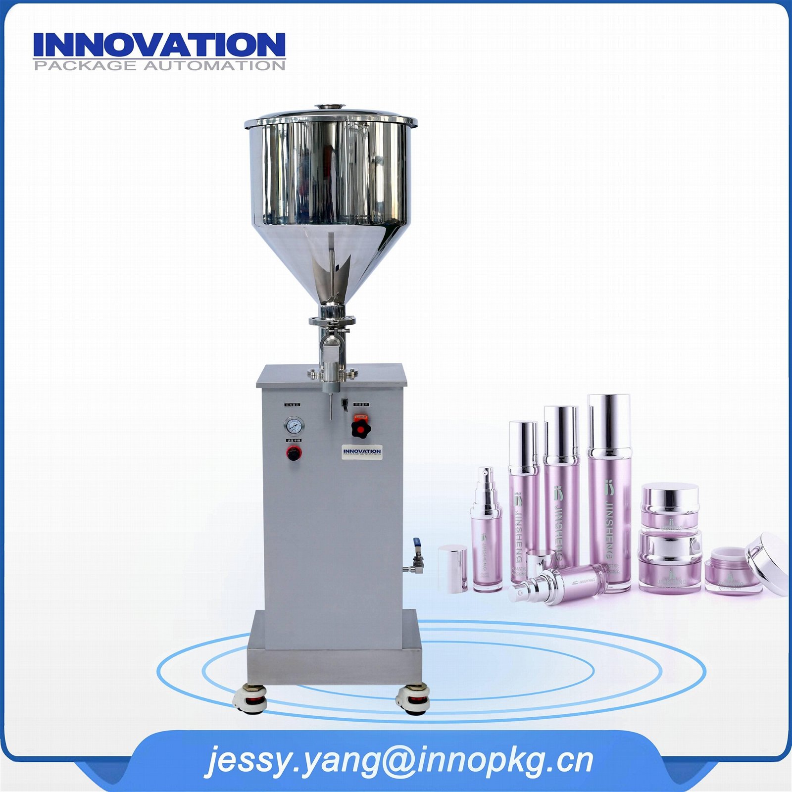semi automatic cosmetic cream filling machine 