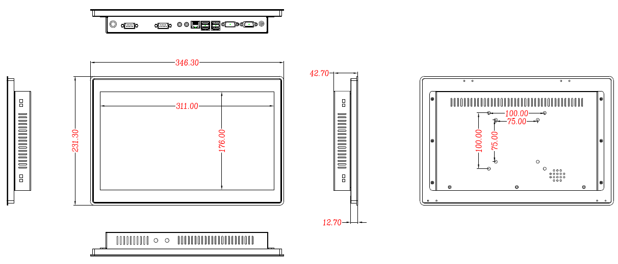 点微/DWTPC工业计算机DW-140TPC-B电容触摸一体机 2