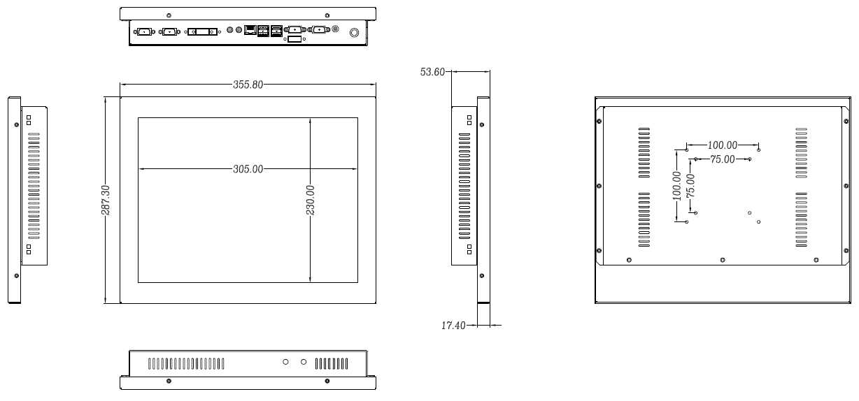 15寸DWTPC工业电脑DW-150TPC-B工控机触摸一体机 2