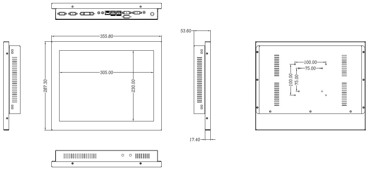 15寸DWTPC工業電腦DW-150TPC-B工控機觸摸一體機 2