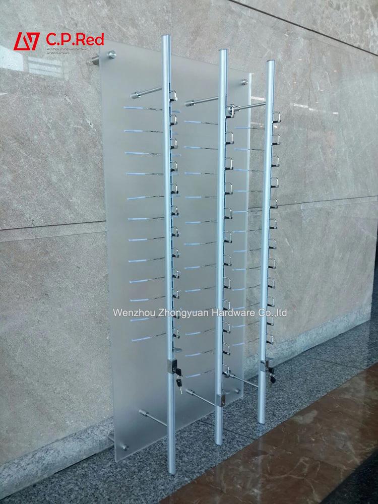 3 Wall mounted eyewear display sunglasses eyeglasses display rod rack