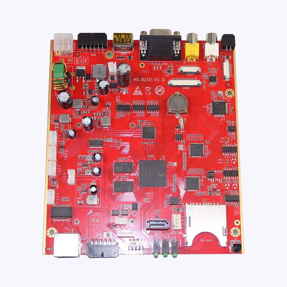 HI3521D chip 8ch 1080P mdvr board H.265 mobile dvr development board  3