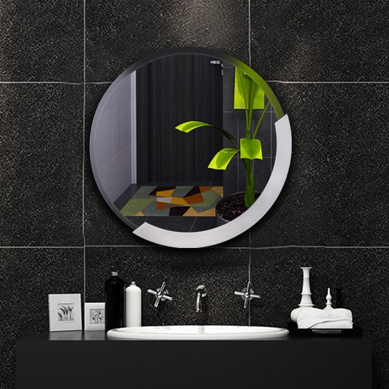 Light luxury stainless steel bathroom mirror makeup mirror wall hanging 4