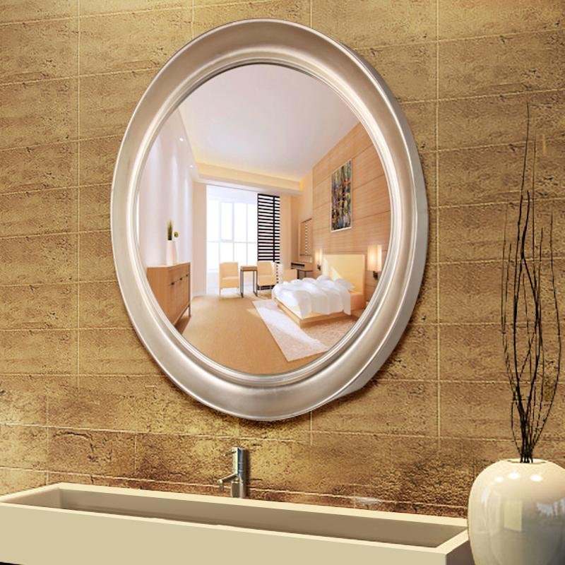 european-style wall mirror  bathroom mirror oval  bathroom wash mirror decorativ