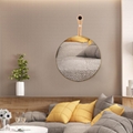 Fog Free Modern Large Round Wall Mirror Stainless Steel Frame Wall Hanging Mirro 1