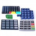 Waterproof silicone rubber button key, membrane switch overlay sealed, membrane 