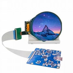 3.4 inch 800*800 Round TFT IPS Display MIPI DSI interface PCAP touch with H-DMI