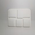 5 compartment disposable trays for fruit Fast food tray Biodegradable food conta 2