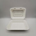 9"*6"Take Away Box for Restaurants  Bagasse Disposable Food Containers. 2