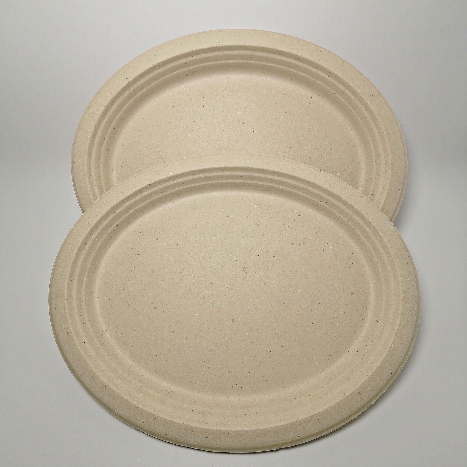 Sugarcane tableware big Oval Plate Disposable bagasse Oval Plate 