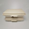 1000ML 2 compartment Eco food packaging biodegradable clamshell box 4