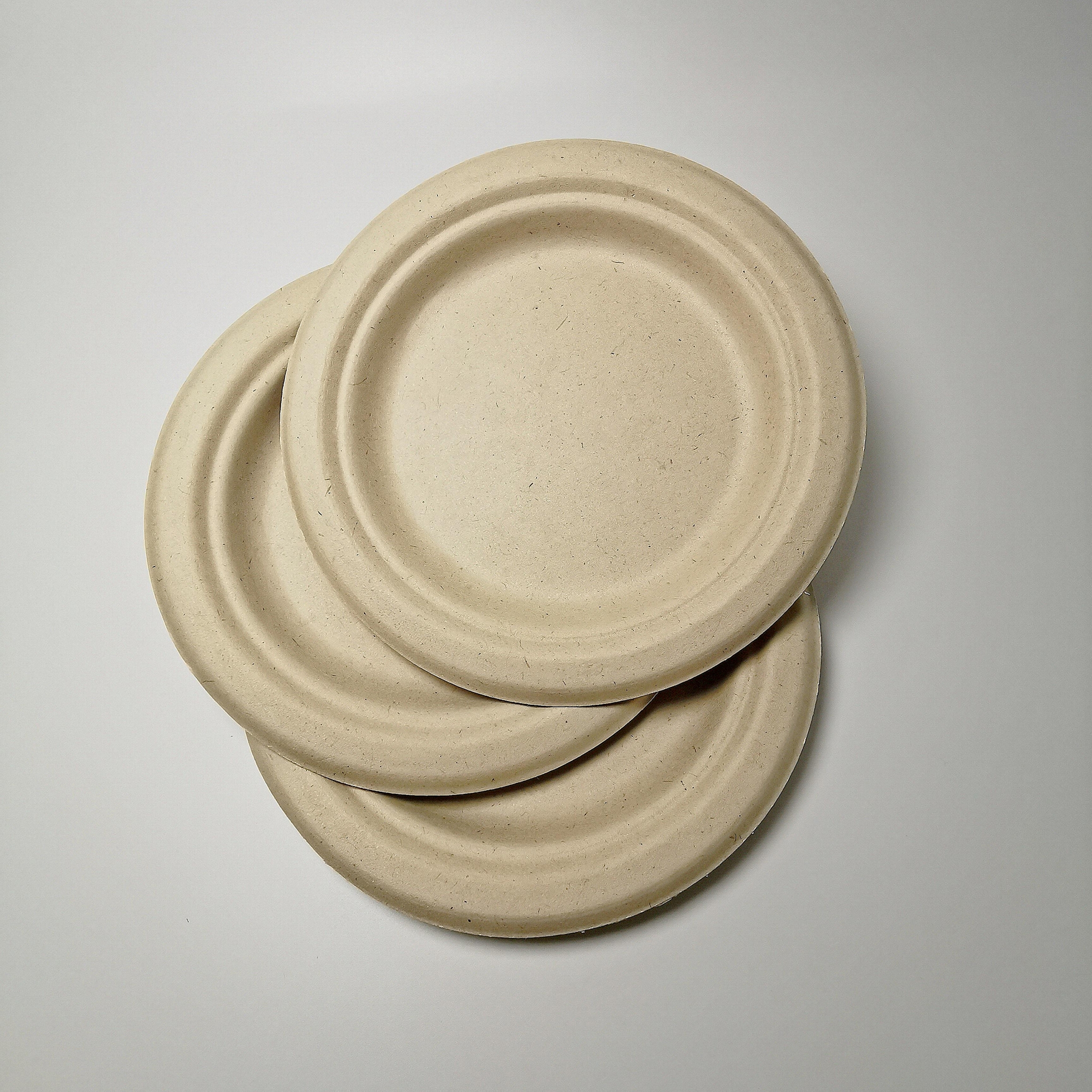 6" biodegradable ecofriendly plate for food Round wheat straw plate