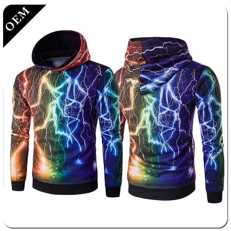 Custom Mens 3D Printed Pullover Hoodies All Over Printing Polyester Hooded Sweat 3