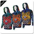 Custom Mens 3D Printed Pullover Hoodies All Over Printing Polyester Hooded Sweat