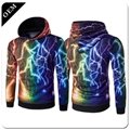 Custom Mens 3D Printed Pullover Hoodies All Over Printing Polyester Hooded Sweat