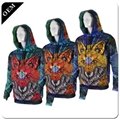 Custom Mens 3D Printed Pullover Hoodies All Over Printing Polyester Hooded Sweat