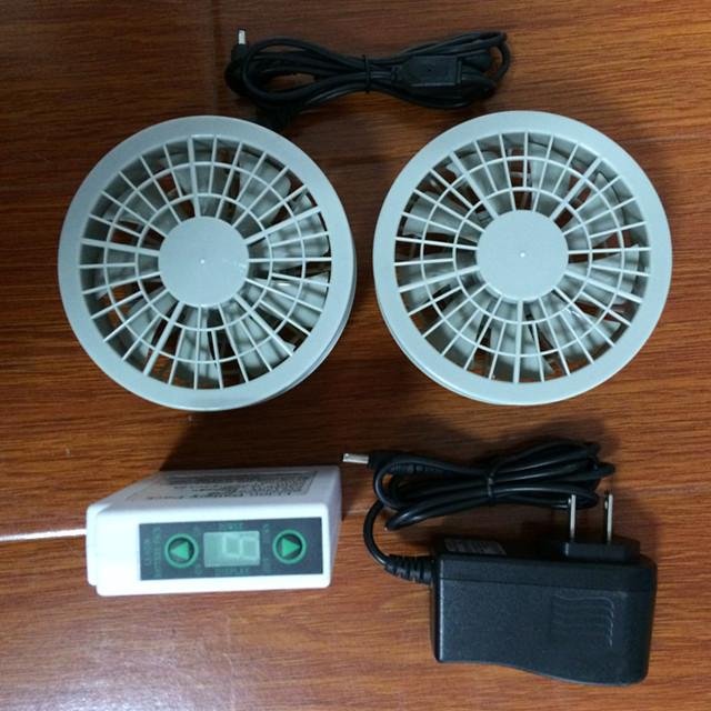 Rechargeable battery pack with cooling fan for summer jacket 4