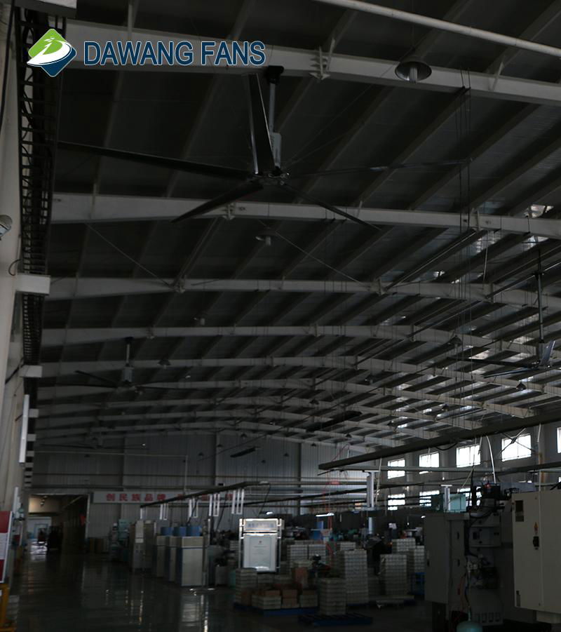 hvls industrial ceiling fan with permanent magnet servo motor alloy blades 4