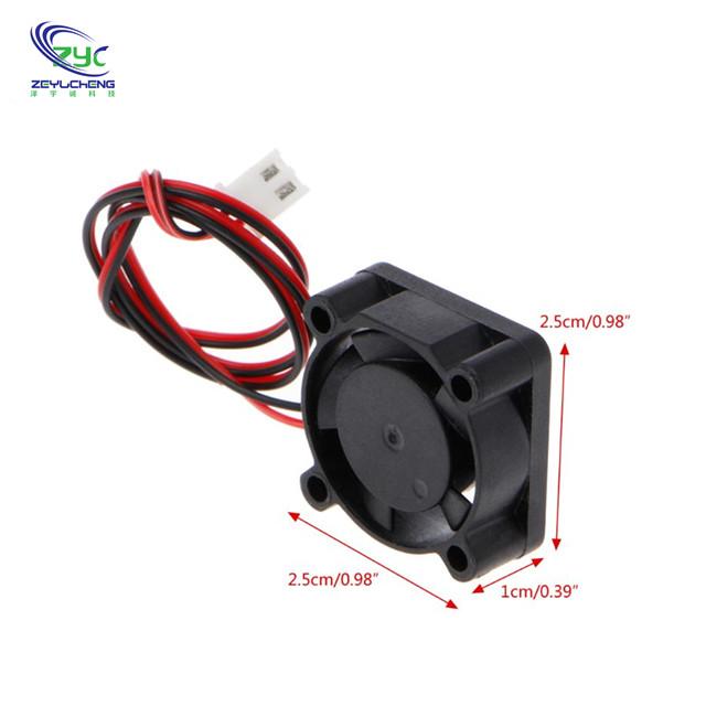 12V Ball Bearing Small Brushless DC Cooling Fan with 25x25x10mm 2