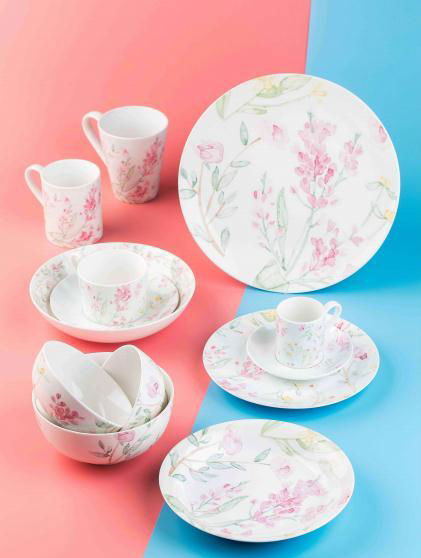 Porcelain tableware set fine bone china with flower