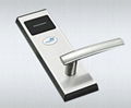 stainless steel case electronic card key RFID access control hotel door lock