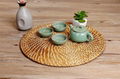 Vietnam Woven Rattan Grass Mat Wicker Natural Placemat Ultensil Serving