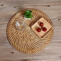 Vietnam Woven Rattan Grass Mat Wicker Natural Placemat Ultensil Serving 3