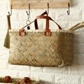 Vintage Feminine Braided Wicker Bamboo Storage Basket For Daily Use  3