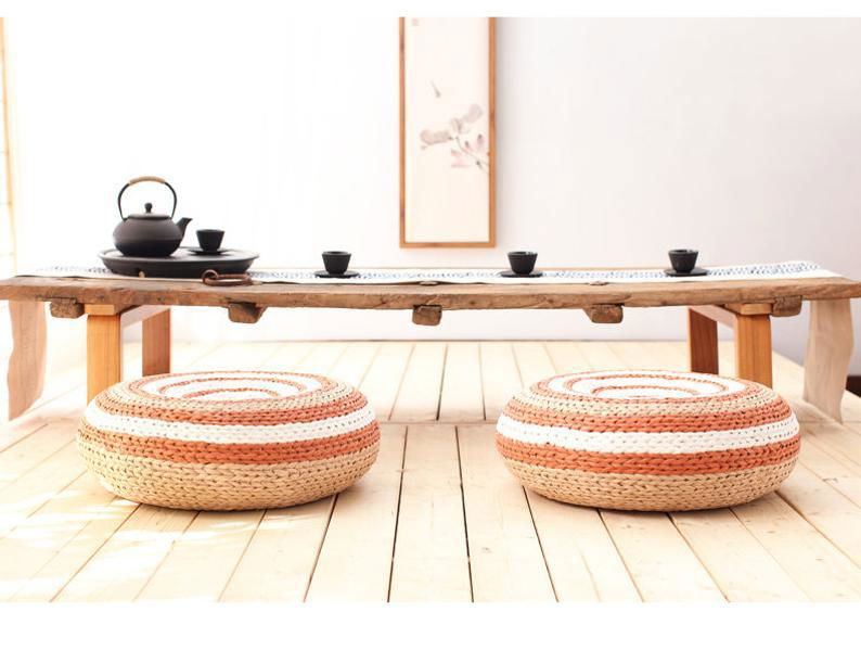 Thrilling Design Massaging Meditating Water Hyacinth Vietnam Braided Cushion For