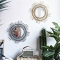 Hot Selling Small Mirror Wall Decor Woven Rattan Cane Frame  4