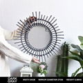 Hot Selling Small Mirror Wall Decor Woven Rattan Cane Frame  5