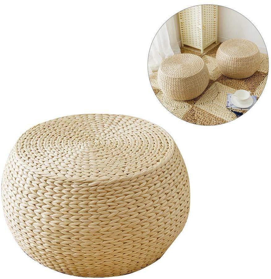 Eco-Friendly Water Hyacinth Floor Cushion Outdoor Furniture Patio Conversation A 2