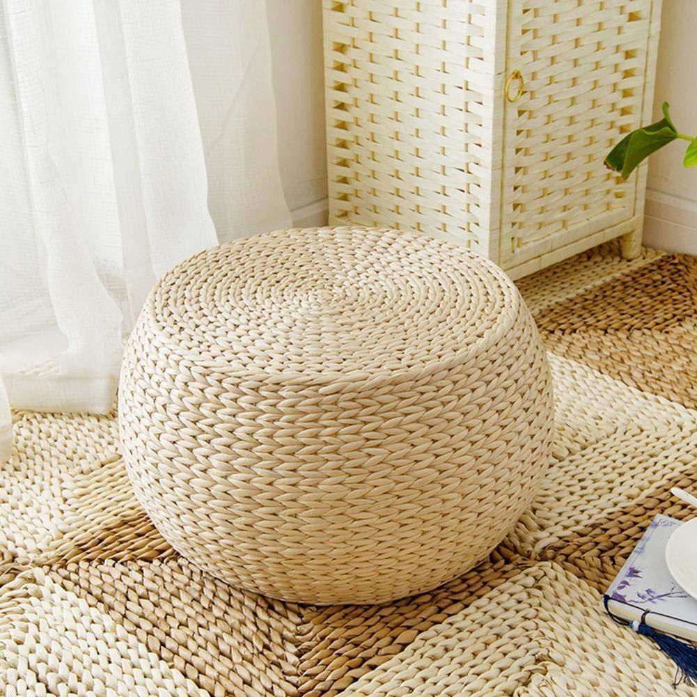 Eco-Friendly Water Hyacinth Floor Cushion Outdoor Furniture Patio Conversation A 3