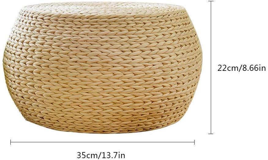 Eco-Friendly Water Hyacinth Floor Cushion Outdoor Furniture Patio Conversation A 4